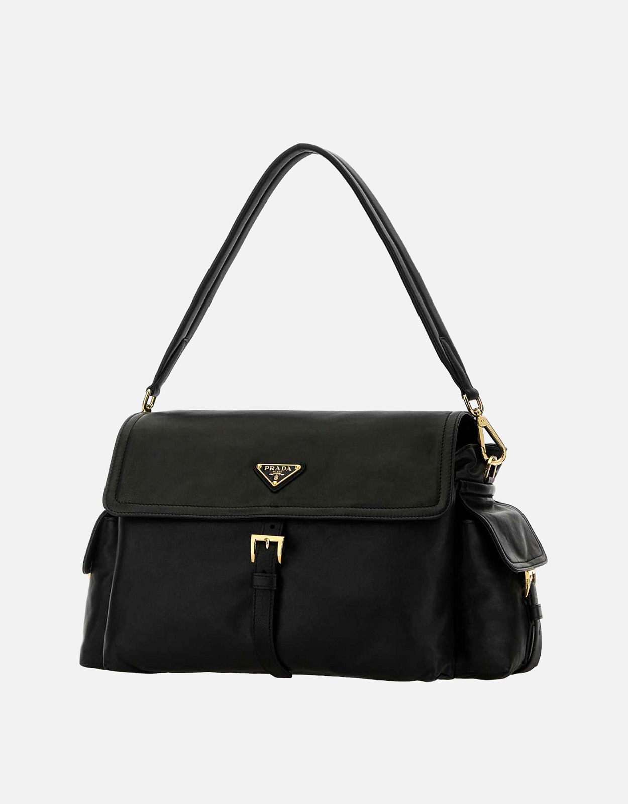 マカロン PRADA ブラック革バッグ Prada ブラックレザーショルダーバッグ () IFCHIC.COM