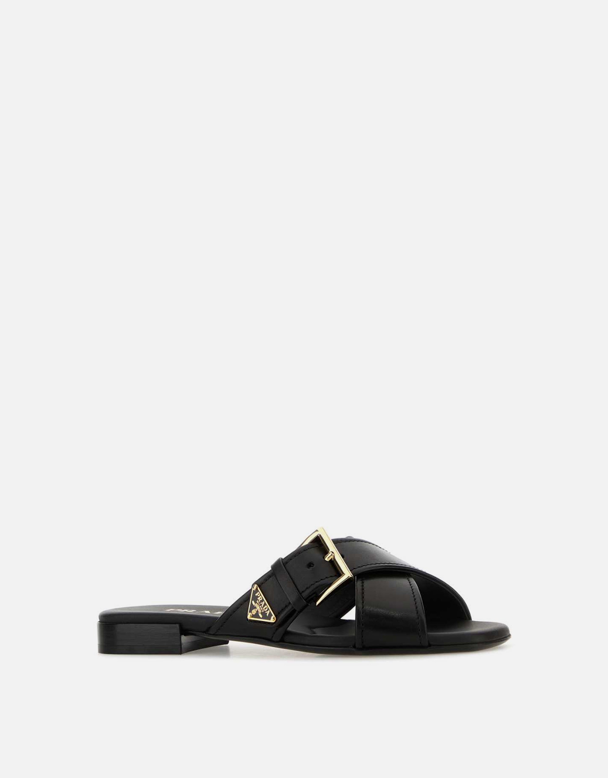 Prada レザークロスベルトスライドサンダル バックル付き () IFCHIC.COM