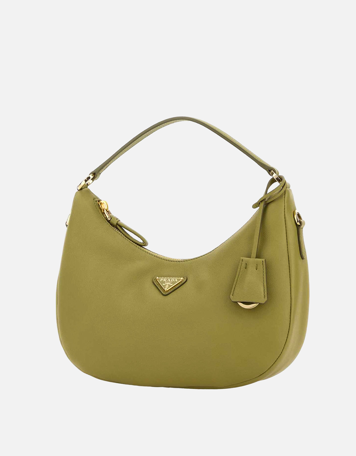 Prada セージグリーンのペブルレザー ハンドバッグ () IFCHIC.COM