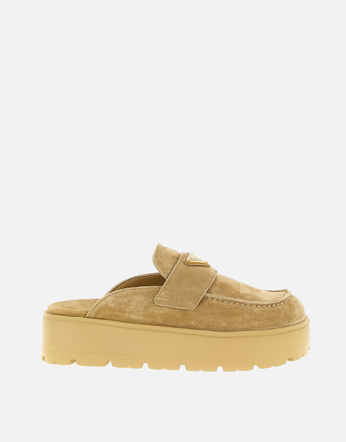 Prada スエードフラットフォームミュール () IFCHIC.COM