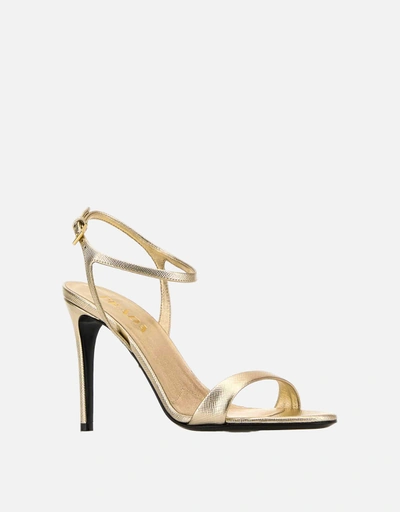 PRADA ヒール サンダル PRADA(プラダ)ブラックパテントチャンキーヒールサンダル371/2 - ella