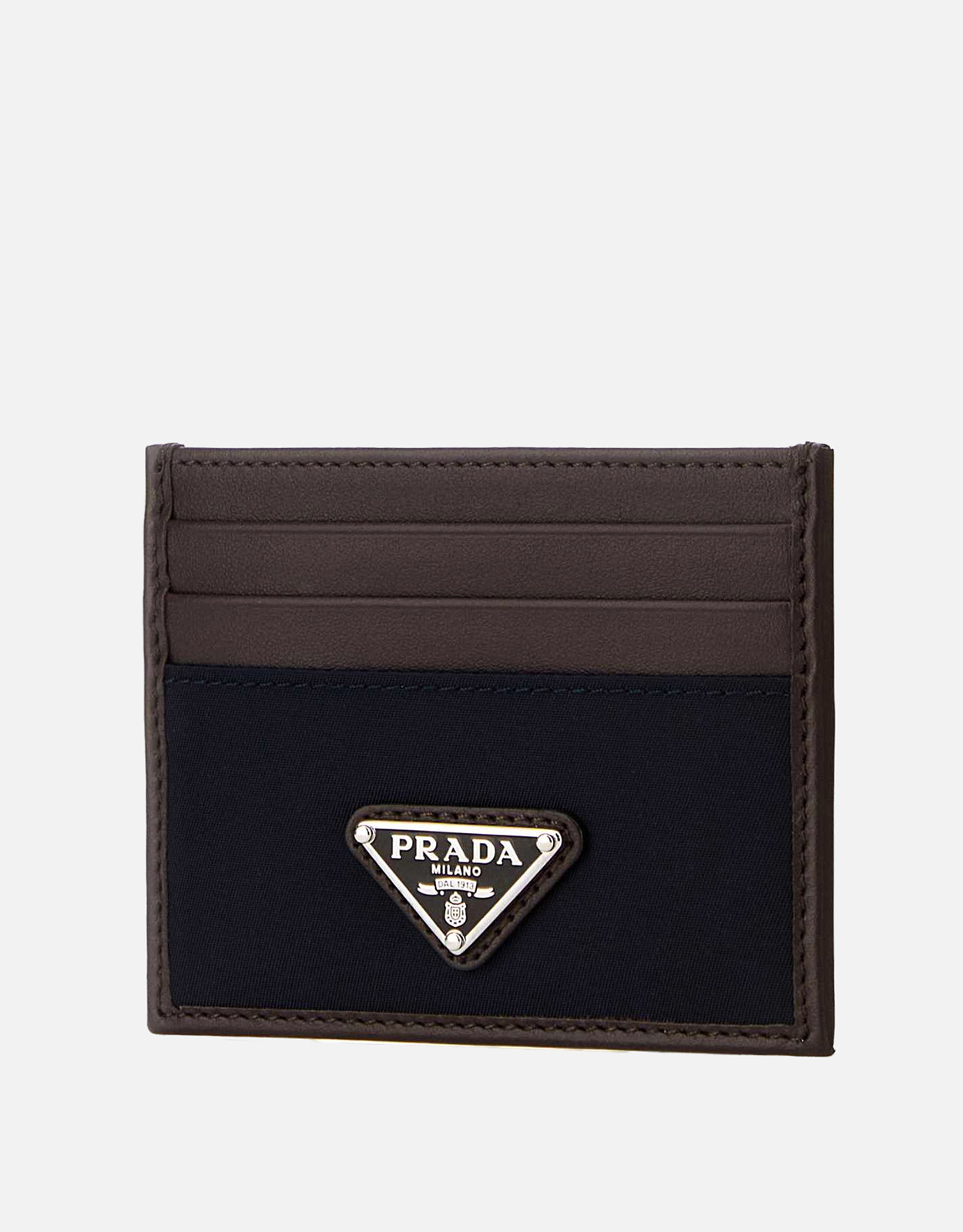 Prada メンズ スピードロック リナイロン レザー カードホルダー