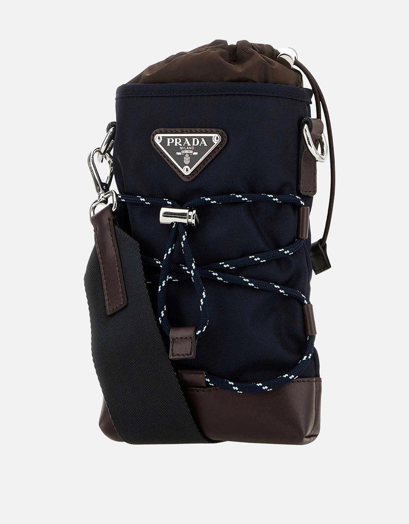 Prada メンズ スピードロック リナイロン＆レザーフォンケース (すべて