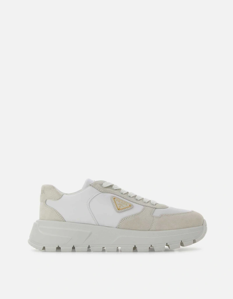 Prada ホワイトスエードとRe-Nylonスニーカー () IFCHIC.COM
