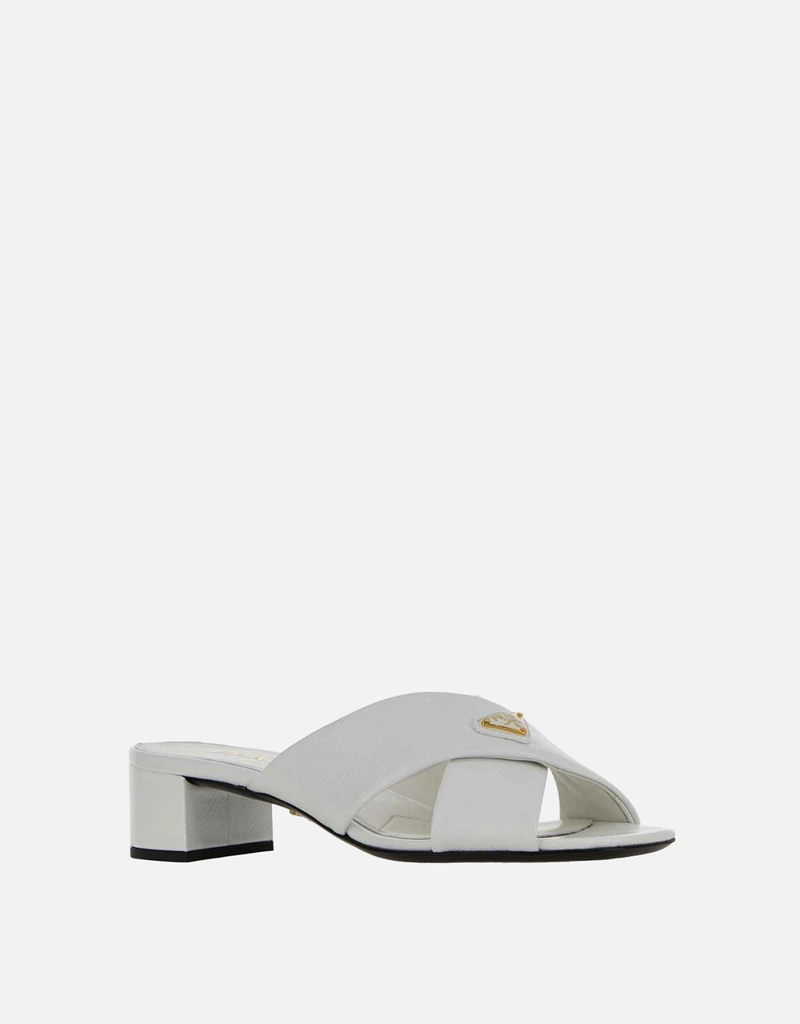 Prada ホワイトレザーミュール () IFCHIC.COM