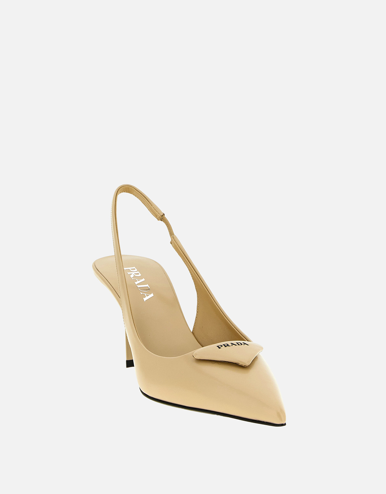 Prada カーフレザー トライアングルロゴ スリングバック () IFCHIC.COM