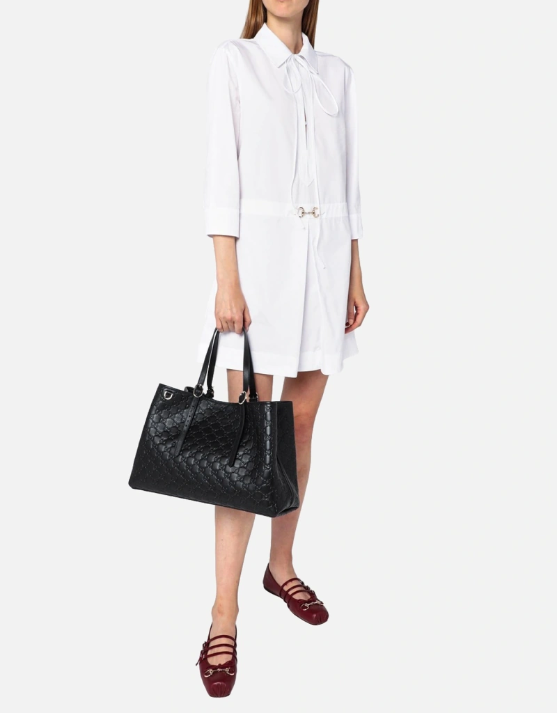 Gucci GGエンブレム大きいレザートートバッグ () IFCHIC.COM