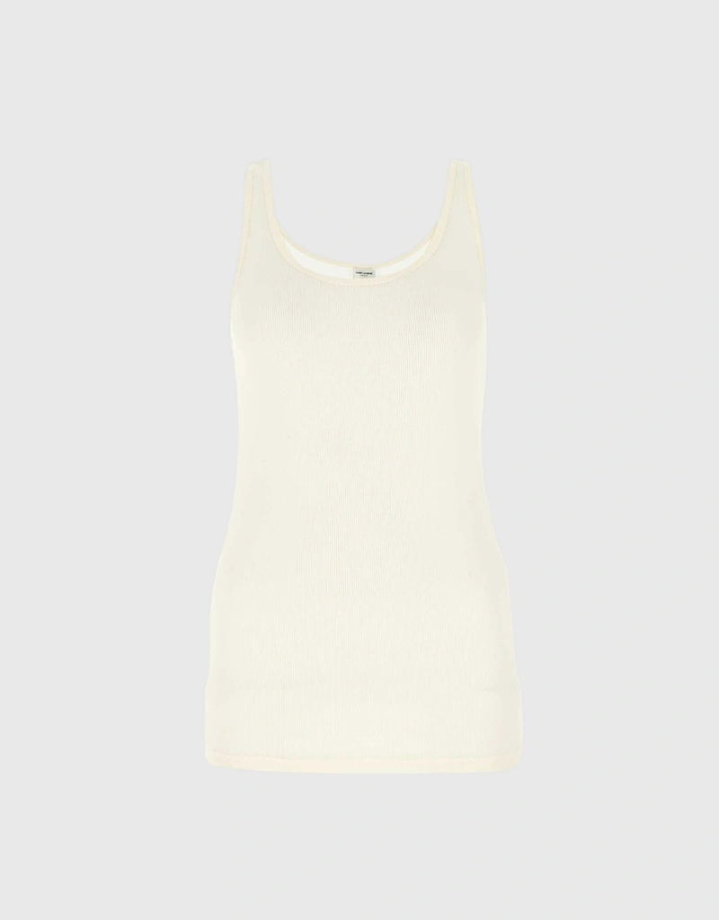 Saint Laurent Ribbed Sleeveless Tank Top (トップス) IFCHIC.COM