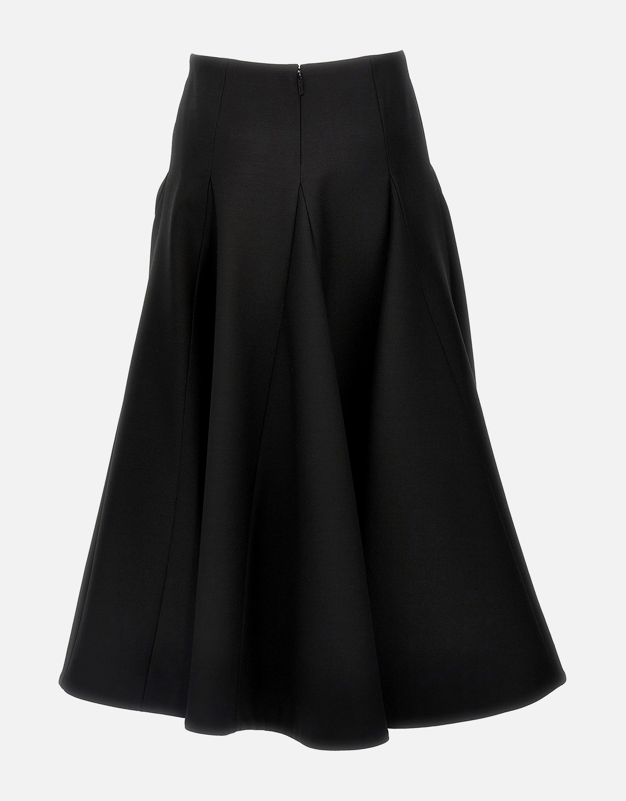 店舗 日本 VALENTINO シルク フレア スカート 8 ダークプラム 紫