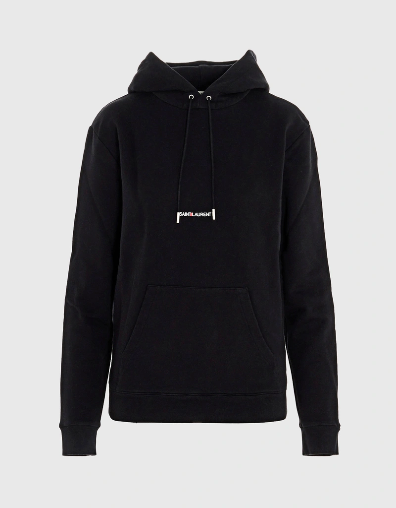 Saint Laurent Cotton Logo Print Hoodie (トップス) IFCHIC.COM