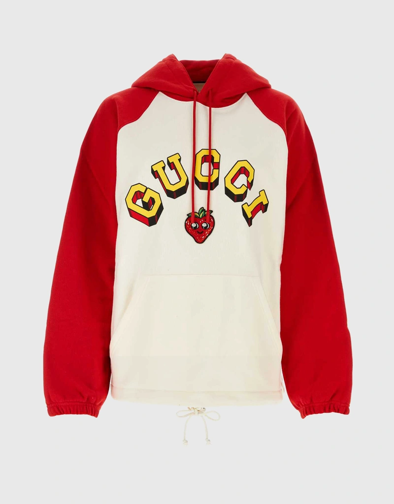 Gucci Cotton Contrasting Drawstring Hoodie (Tops) IFCHIC.COM