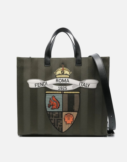 Fendi Men's Club Crest Embroidered Tote Bag (Tote Bags) IFCHIC.COM