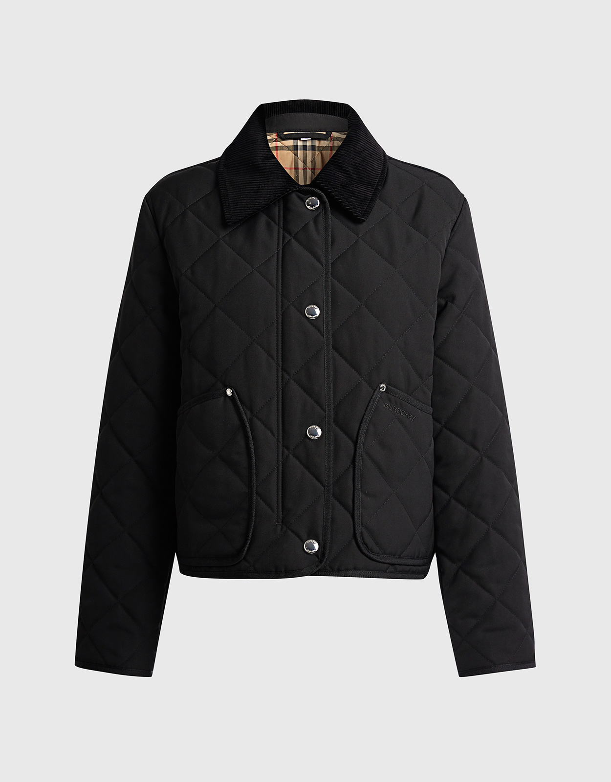 Burberry Thermoregulated Barn Quilted Cropped Jacket (Coats and