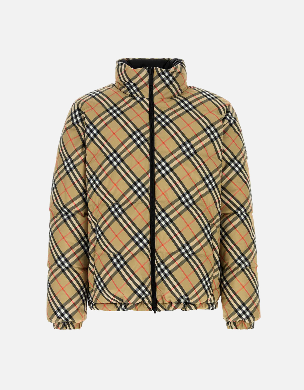 Burberry メンズSnowdonポリエステルリバーシブルパファージャケット