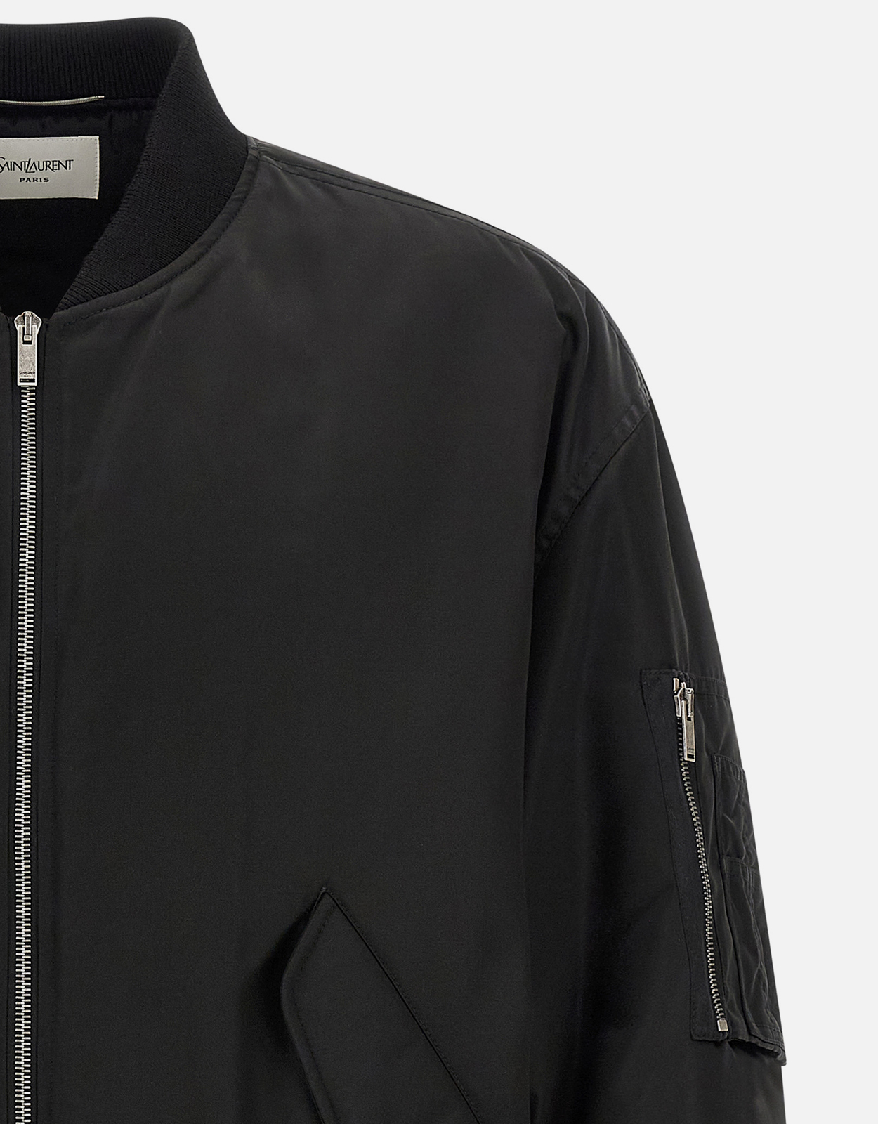 Saint Laurent メンズ 防水ナイロンサージボンバージャケット (すべて
