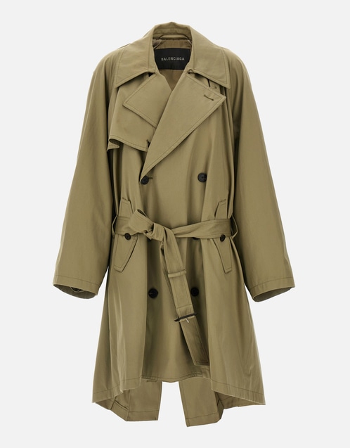 Balenciaga ドレープドネックトレンチコート (ジャケット,トレンチ