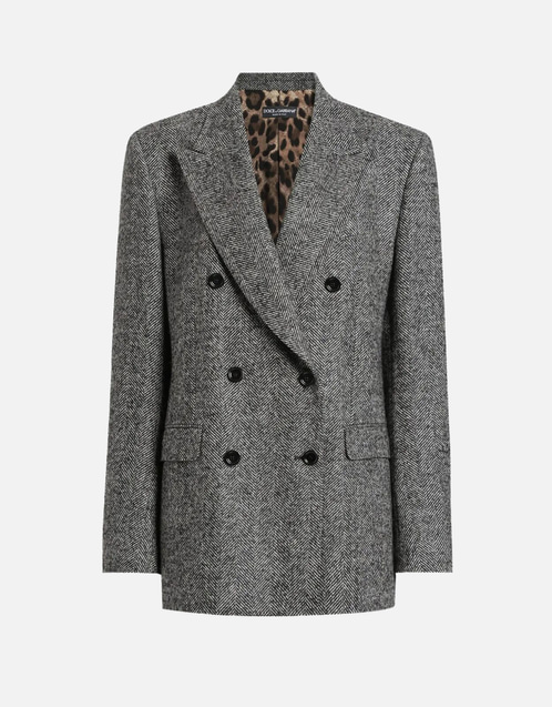 Dolce & Gabbana Wool Blend Double-Breasted Jacket (Coats and