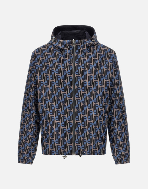 Fendi メンズ リバーシブルナイロンウィンドブレーカー (アパレル
