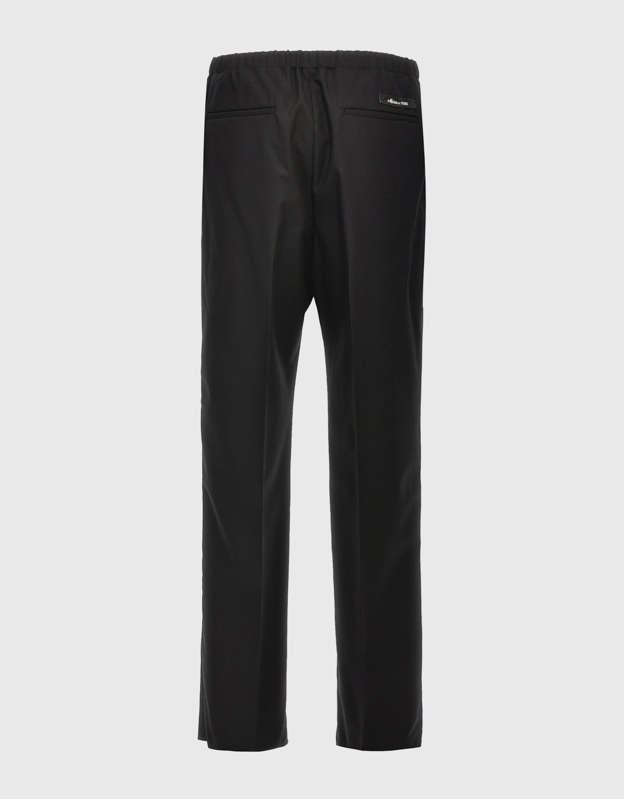 Fendi Men's Wool Elastic Waist Straight Leg Pants (Trousers