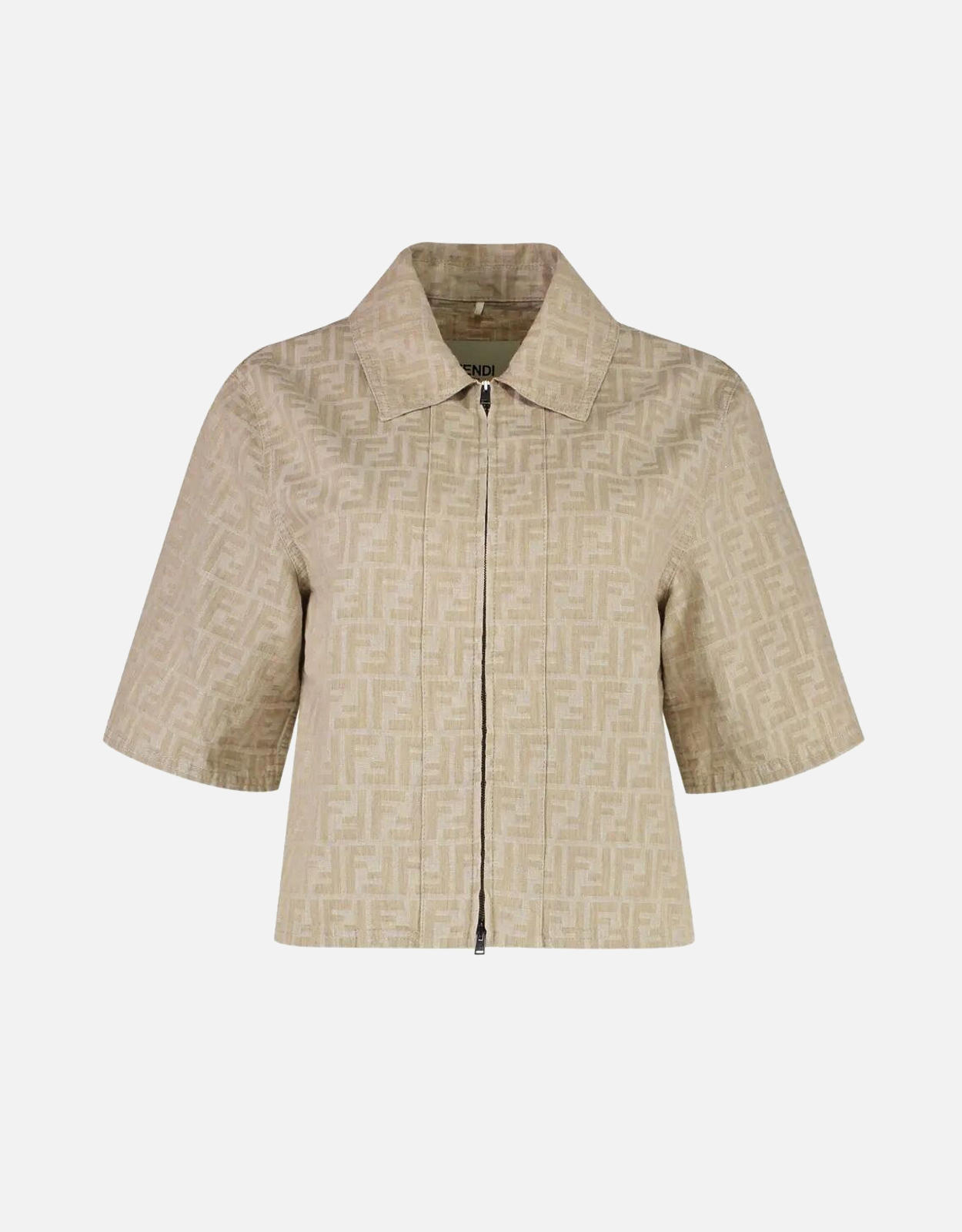 Fendi FF シャンブレー デニム クロップド ジャケット () IFCHIC.COM