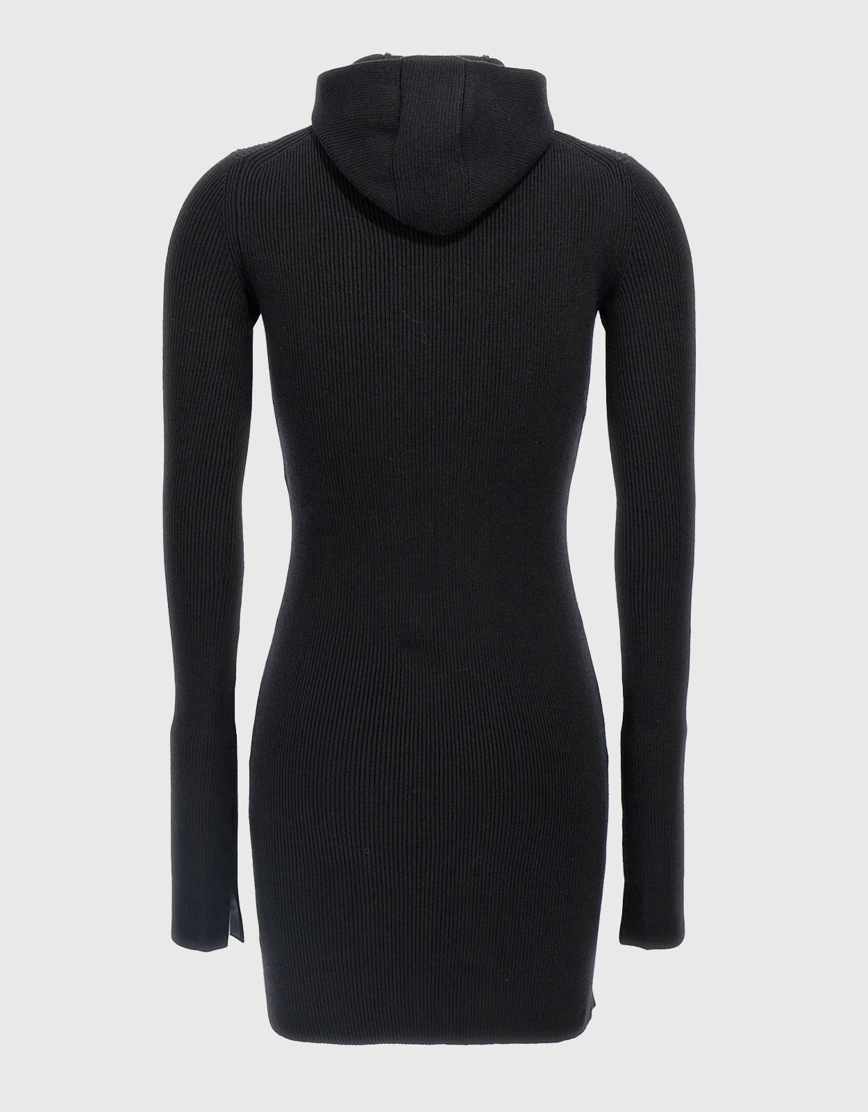 Fendi Ribbed Wool And Silk Hooded Mini Dress (ドレス) IFCHIC.COM