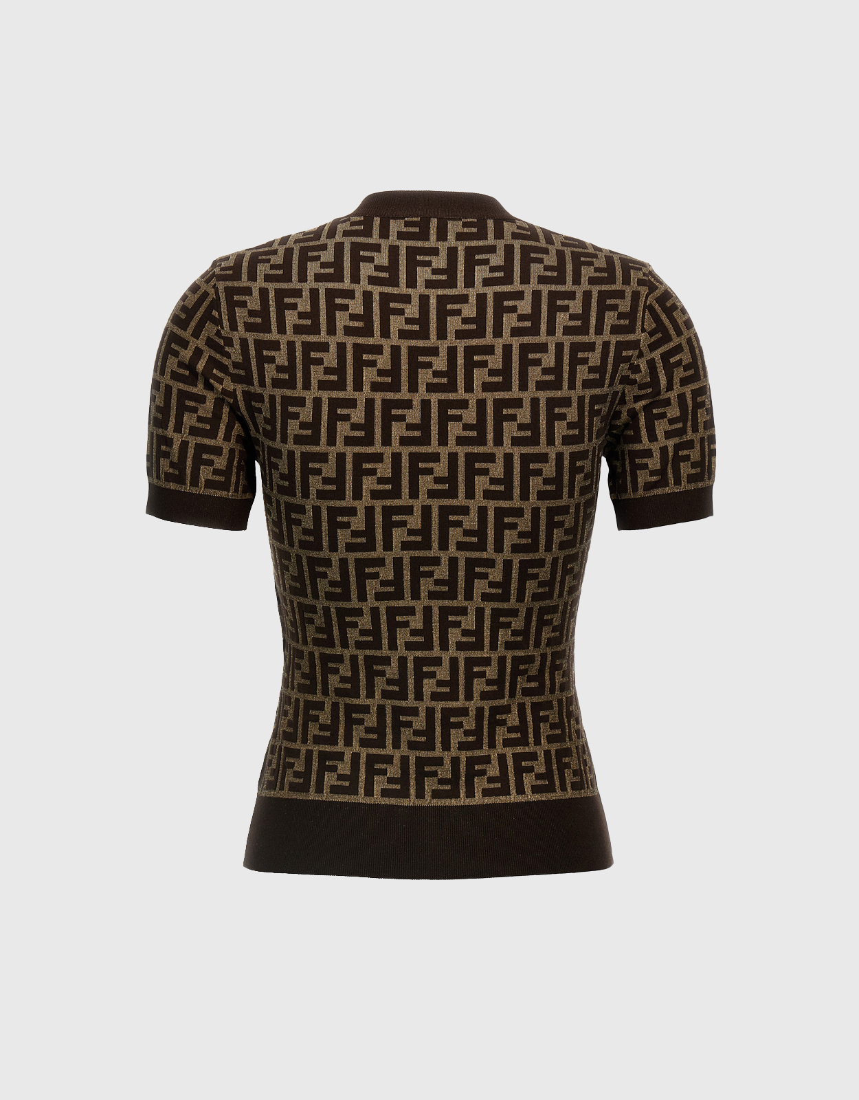 Fendi FF Jacquard Short-Sleeved Top (Knitwear) IFCHIC.COM