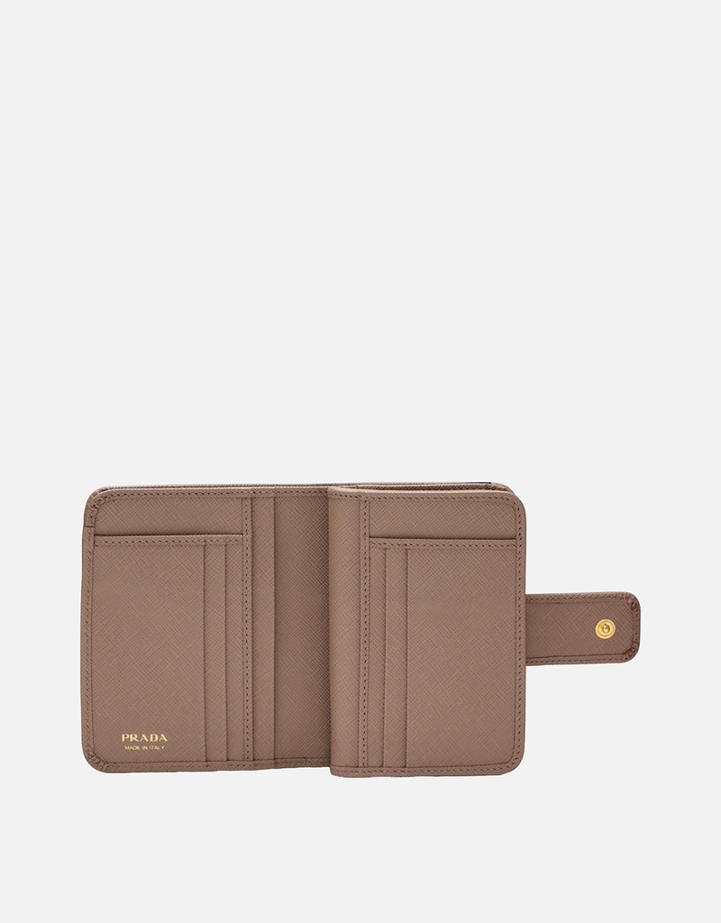 Prada スモールパウダーピンクサフィアーノレザーウォレット (財布と