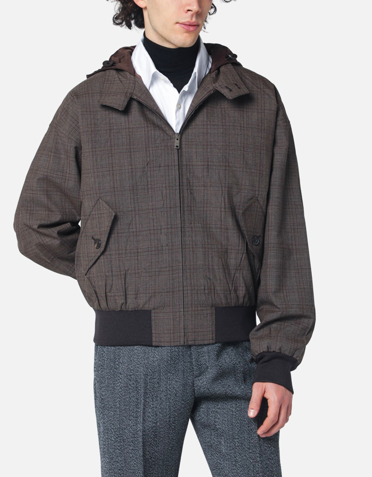 Prada メンズ フーデッド バージンウール ジャケット (すべての新品