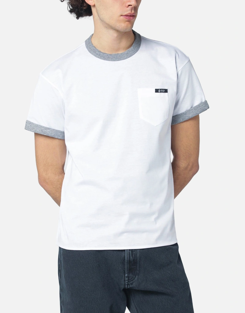 Prada メンズリバーシブルコットンTシャツ (シャツ) IFCHIC.COM