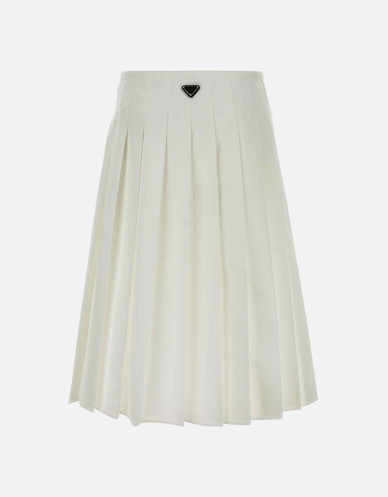 Prada ポプリン プリーツ ミディ丈スカート (すべての新品) IFCHIC.COM