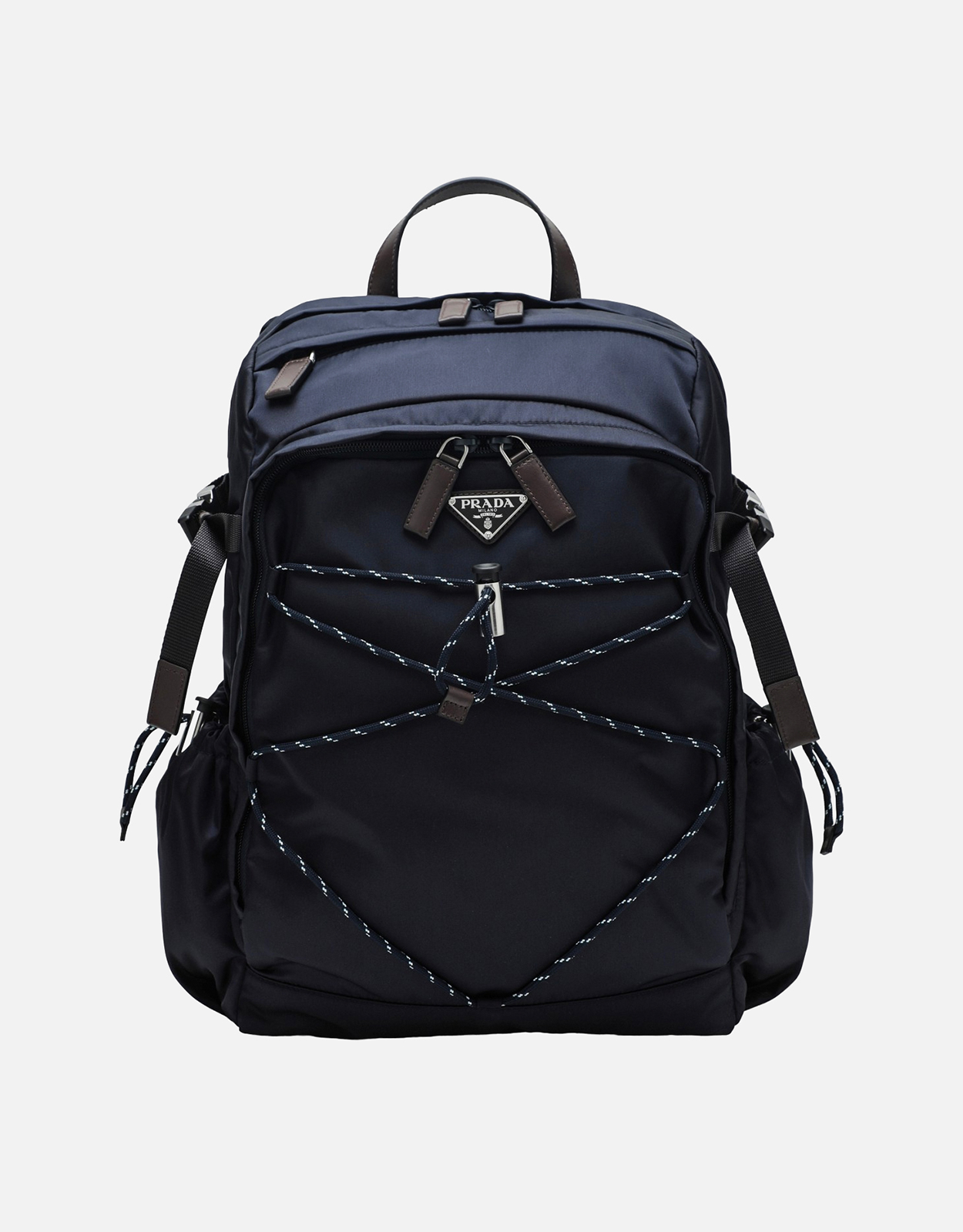 Prada メンズ スピードロック リナイロン＆レザーバックパック (バッグ