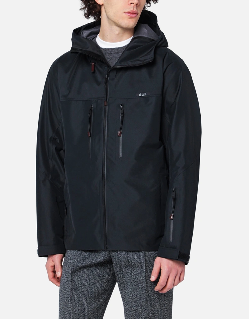 Prada メンズ テクニカルファブリック オーバーサイズ フーデッド