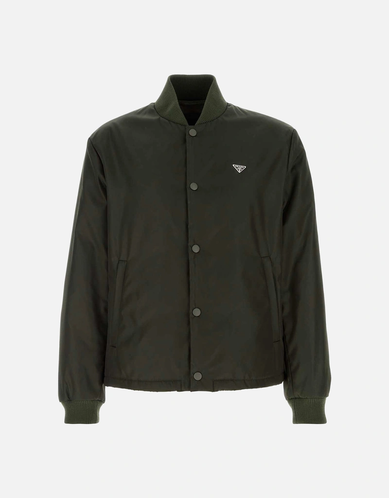 Prada メンズリナイロンロゴボンバージャケット (すべての新品) IFCHIC.COM
