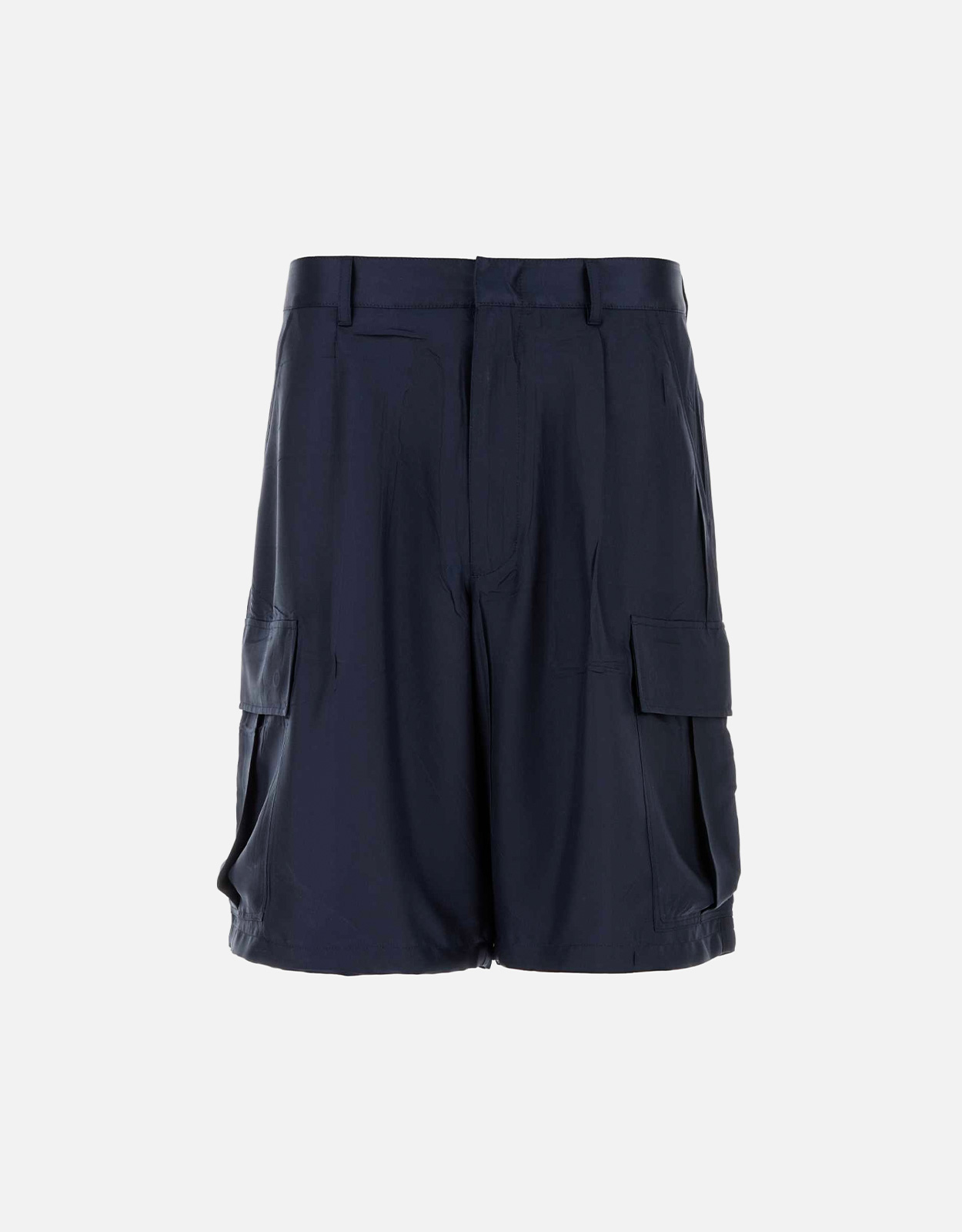 Prada メンズダークブルーシルクバミューダショーツ () IFCHIC.COM
