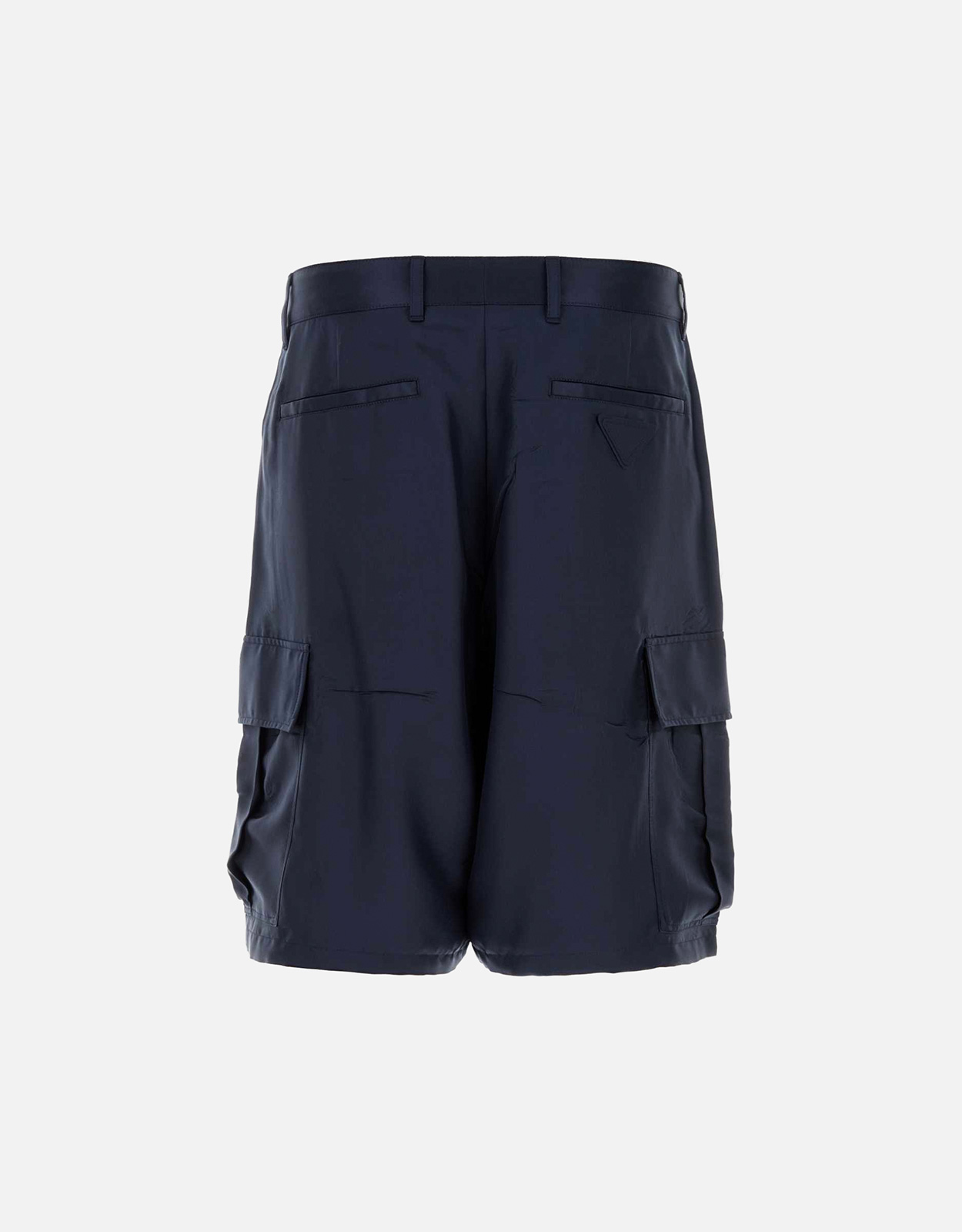 Prada メンズダークブルーシルクバミューダショーツ () IFCHIC.COM