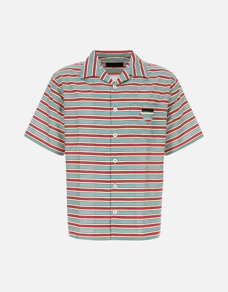 期間限定値下げ！ Prada シャツ Prada メンズ 刺繍コットンシルク混紡シャツ (すべての新品) IFCHIC.COM