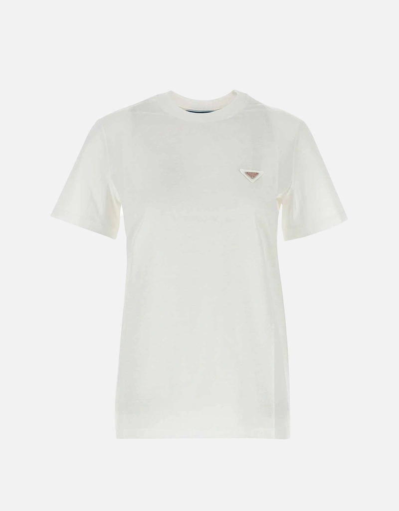 Prada ホワイトコットンTシャツ (すべての新品) IFCHIC.COM