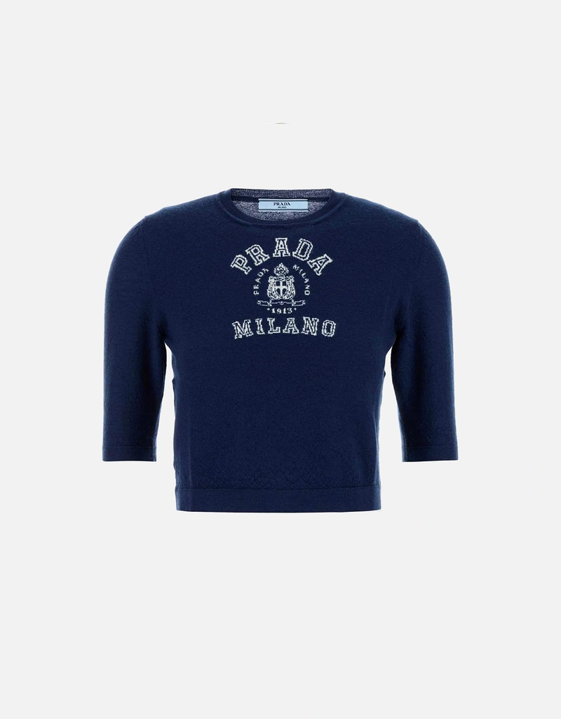 Prada ブルーカシミヤセーター (すべての新品) IFCHIC.COM