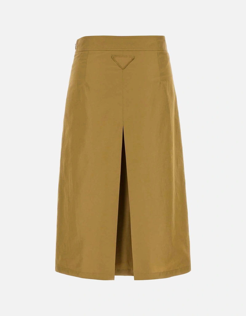 Prada プリーツテクニカルファブリックフレアスカート (すべての新品