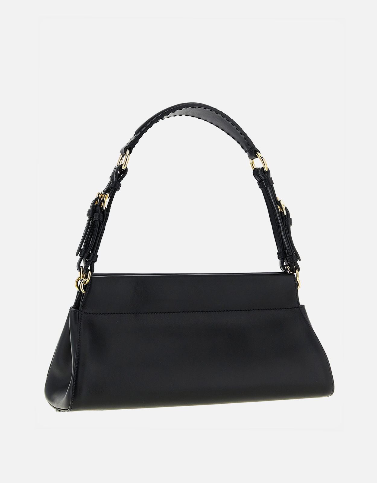 PRADA ♥ ﾌﾗｯﾌﾟﾚｻﾞｰｼｮﾙﾀﾞｰﾊﾞｯｸﾞ ブラック フラップ付 プラダ アーケ レザー ショルダーバッグ | PRADA