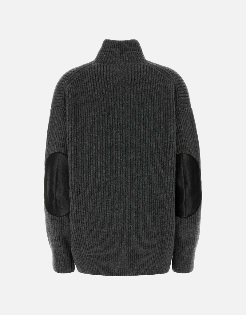 PRADA プラダ カシミヤ100 ダークグレー カーディガン ウールニット Prada ダークグレー カシミヤ オーバーサイズ カーディガン (すべての