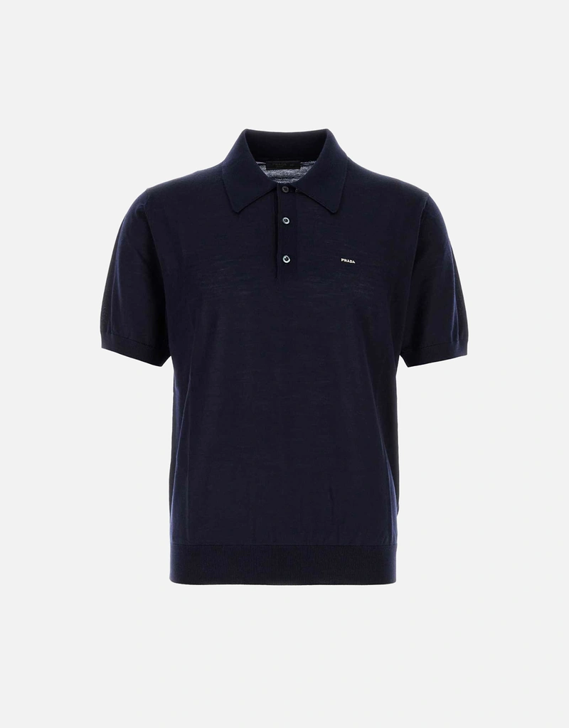 Prada メンズ純粋未使用バージンウールポロシャツ (すべての新品