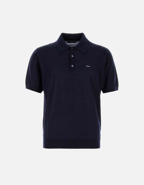 PRADA メンズ グレー ポロシャツ ヴィンテージ長袖ポロシャツ PRADA