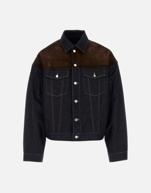 Prada メンズデニム＆スエードブルゾンジャケット (すべての新品