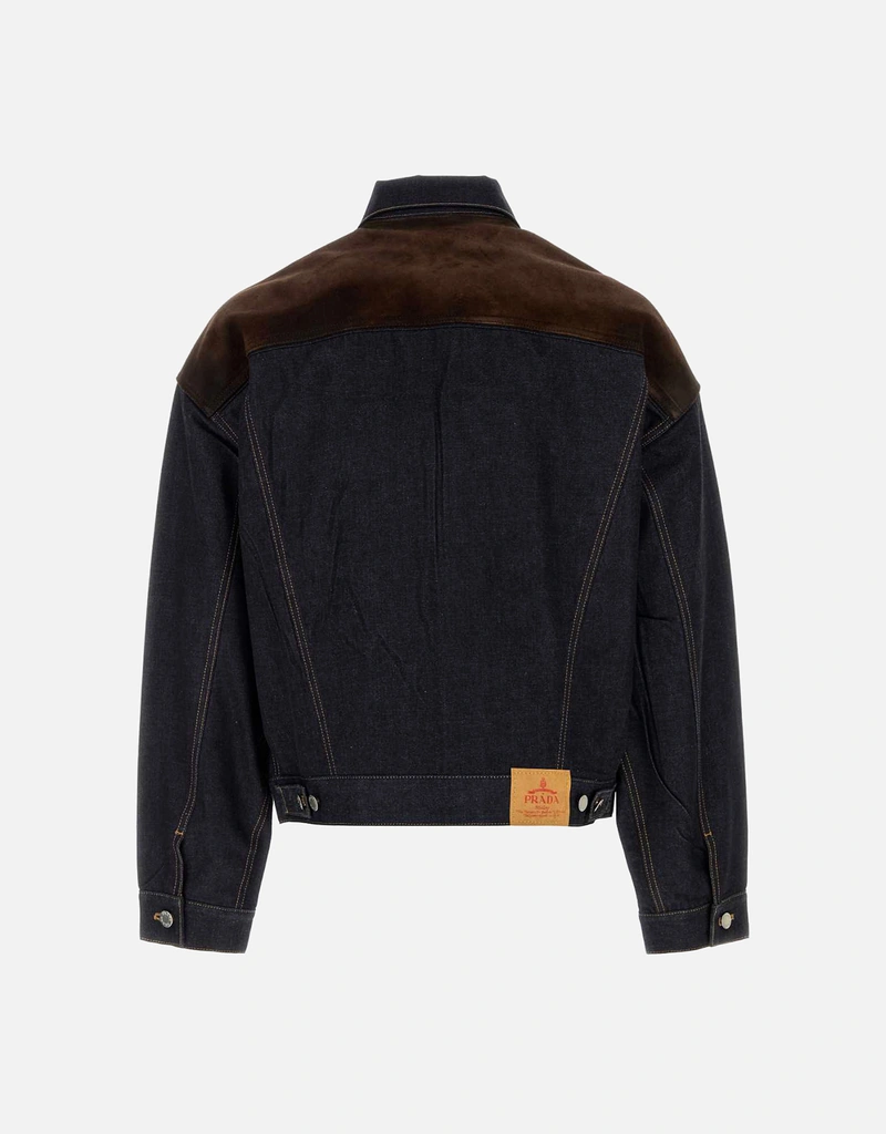 Prada メンズデニム＆スエードブルゾンジャケット (すべての新品