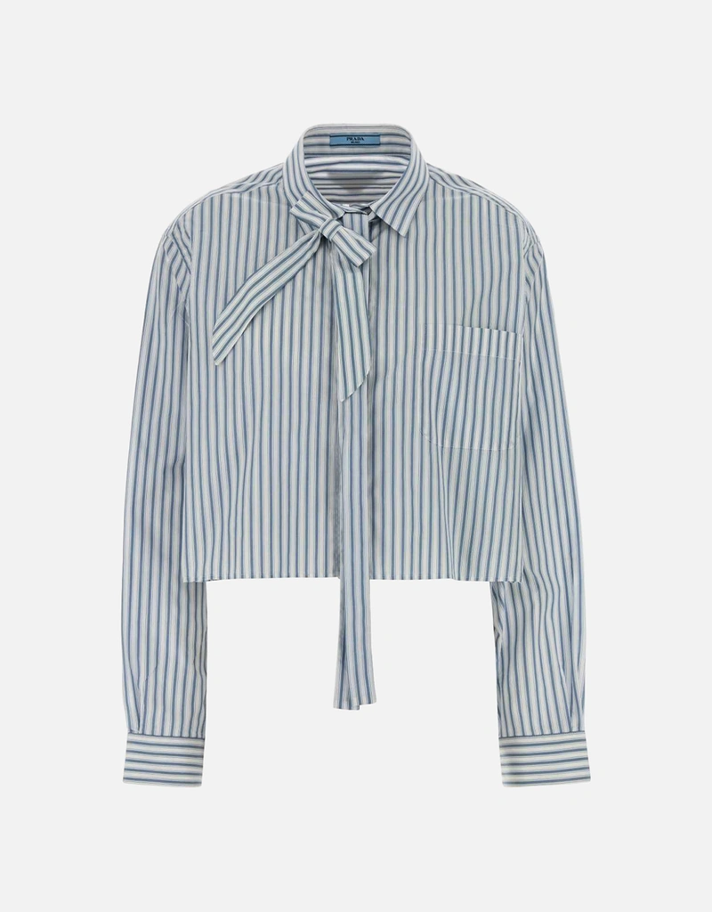 Prada 刺繍入りポプリンシャツ (すべての新品) IFCHIC.COM