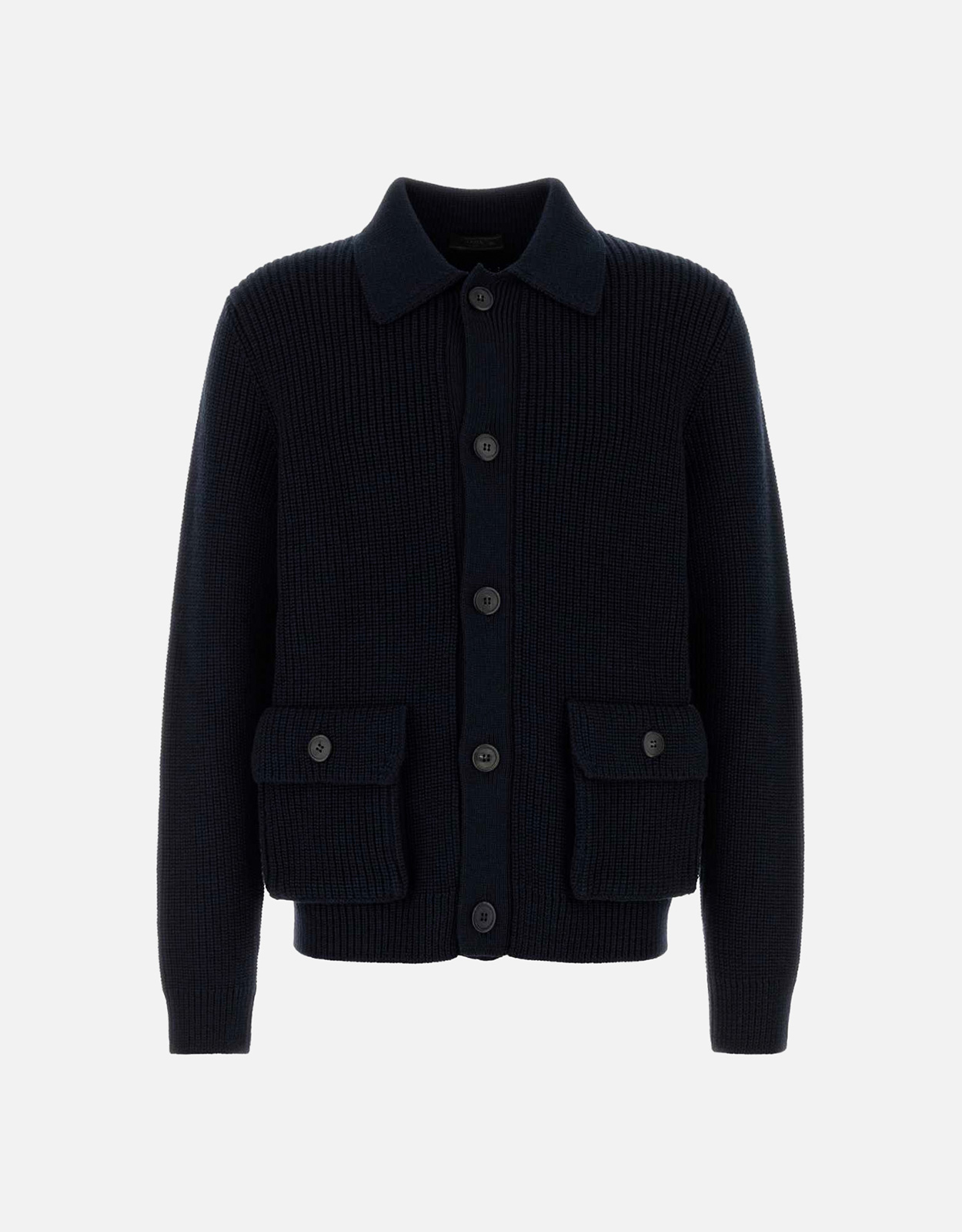 Prada メンズヴァージンウール三角ロゴレギュラーフィットカーディガン