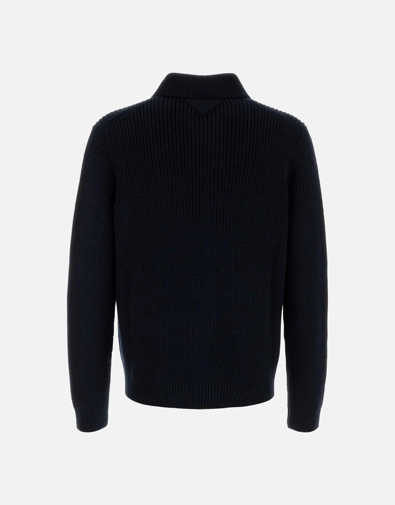 Prada メンズヴァージンウール三角ロゴレギュラーフィットカーディガン