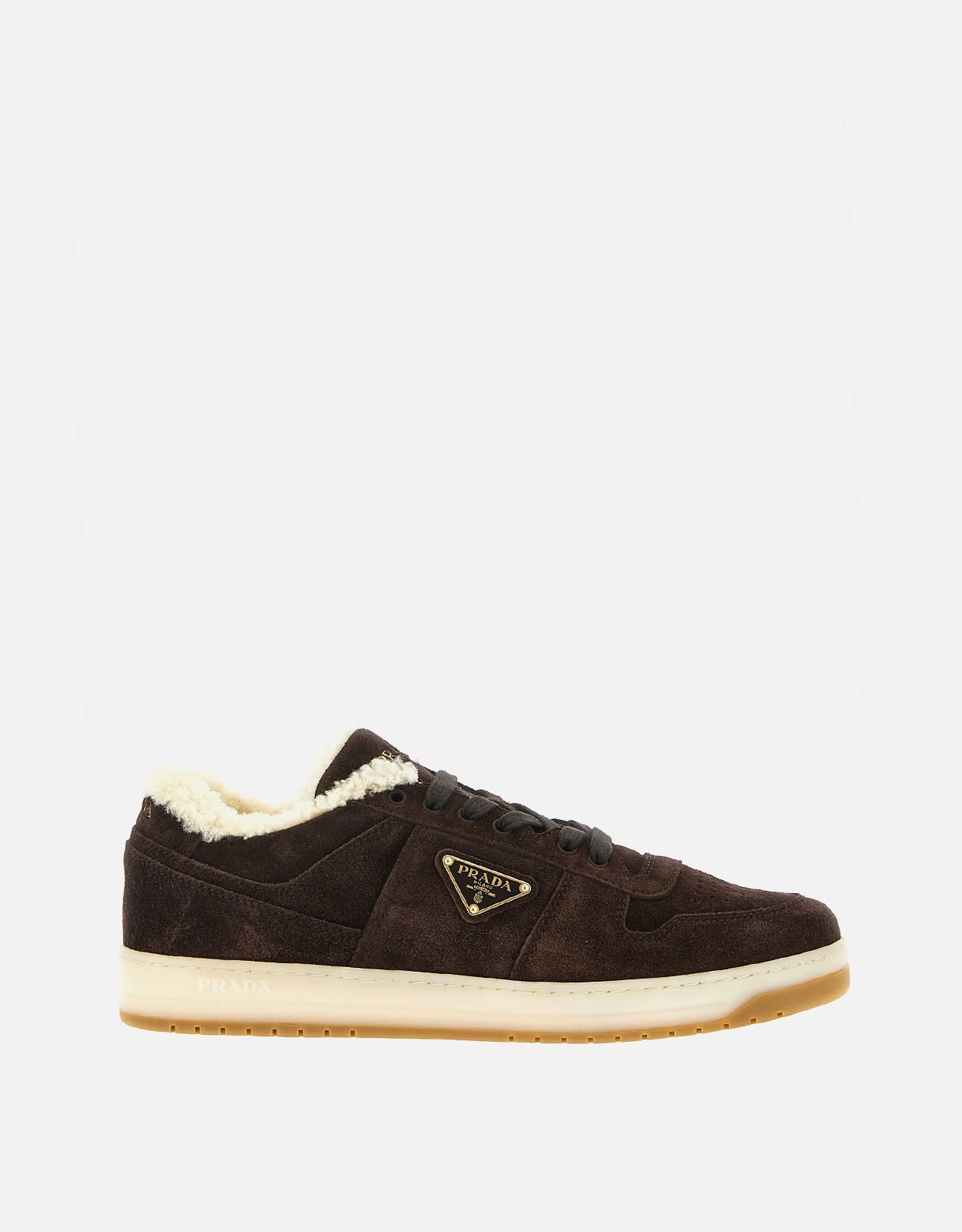 Prada メンズ Downtown カーフレザー スエード スニーカー () IFCHIC.COM