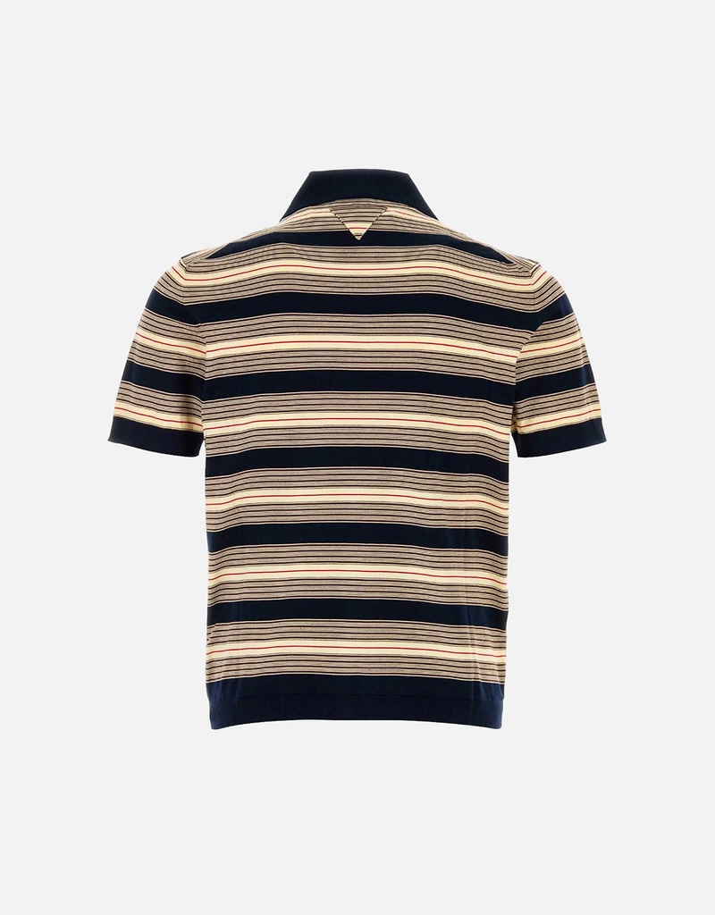 prada ポロシャツ Prada Men's Striped Cotton Polo Shirt (All New In) IFCHIC.COM